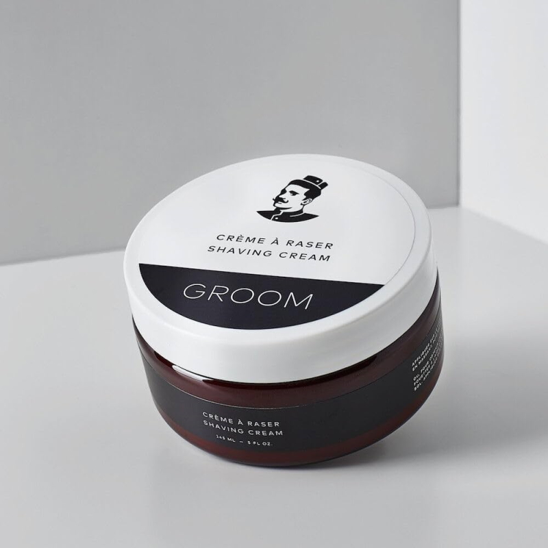 groom shaving cream